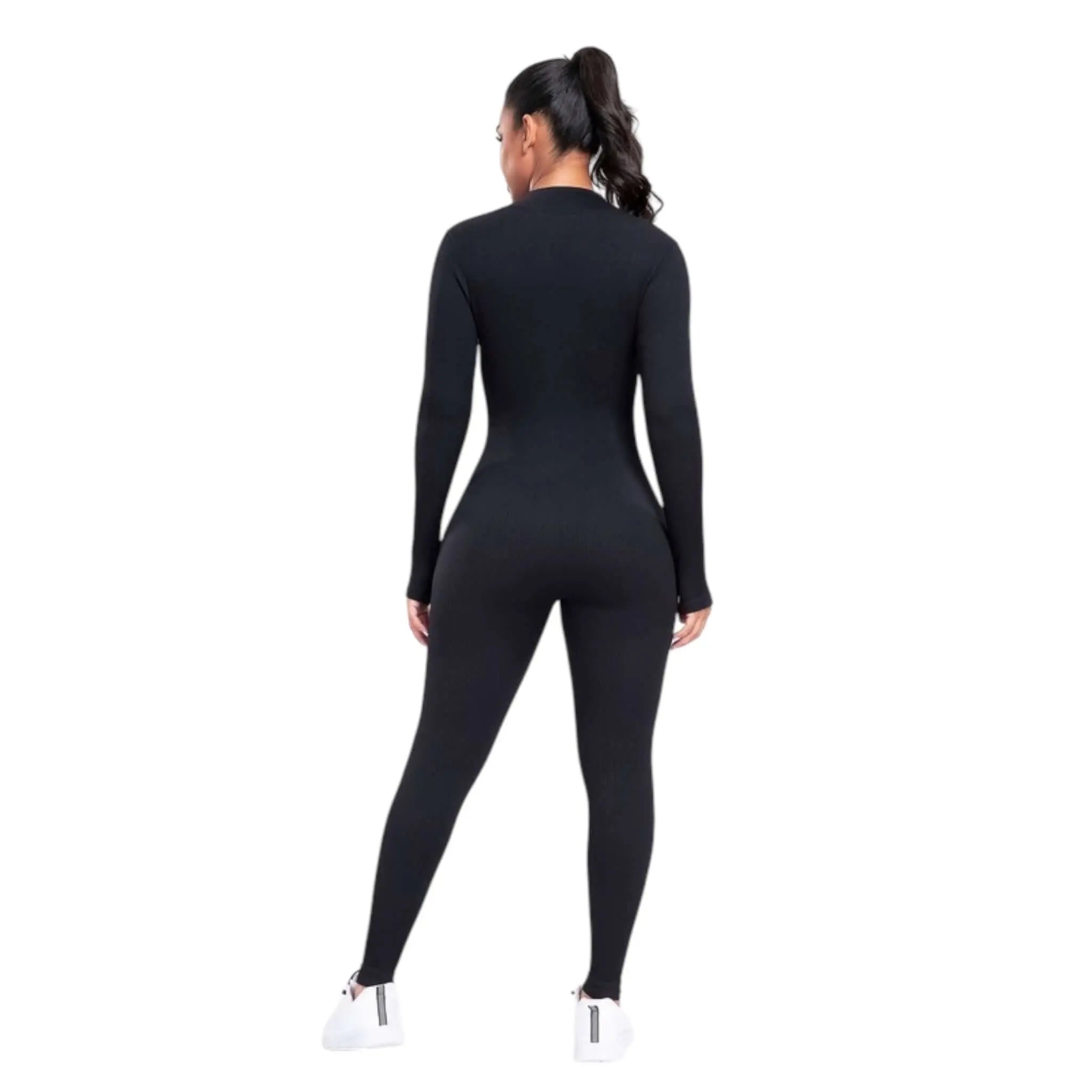 Veda Jumpsuit - Stylish Black Activewear – VELUXE Athletics