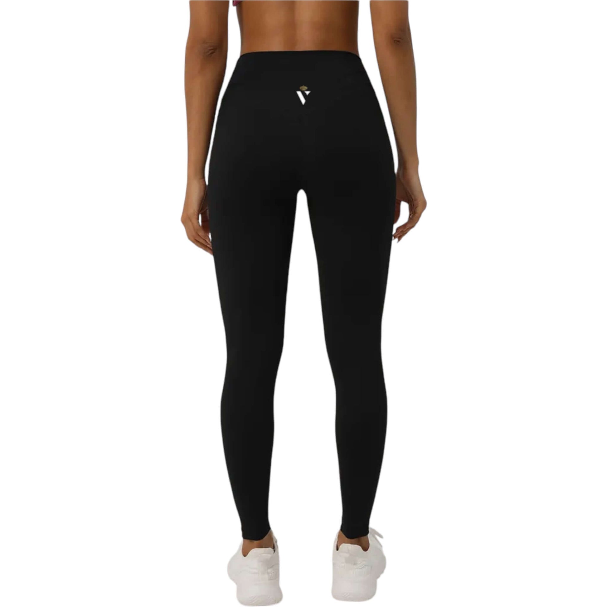 Black V Cross Waist Leggings - VeLuxe Athletics 