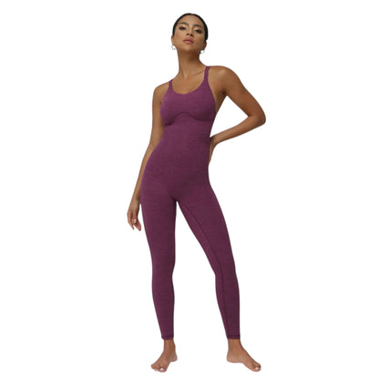 Plum Cross Back Jumpsuit - VeLuxe Athletics 