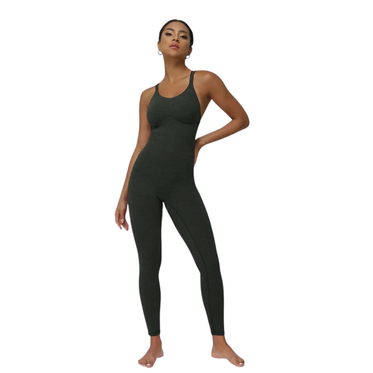 Black Cross Back Jumpsuit - VeLuxe Athletics 