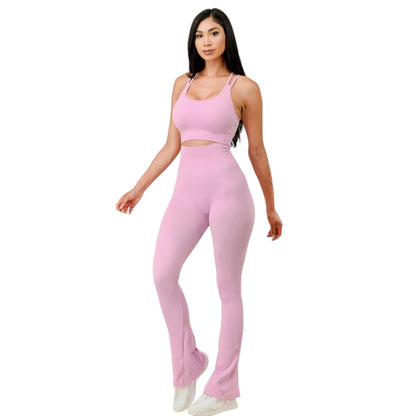 Pink Snatched Activewear Set - VeLuxe Athletics 