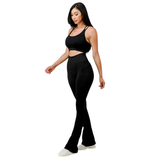 Black Snatched Activewear Set - VeLuxe Athletics 