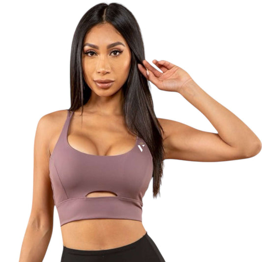 Purple Peekaboo Sports Bra