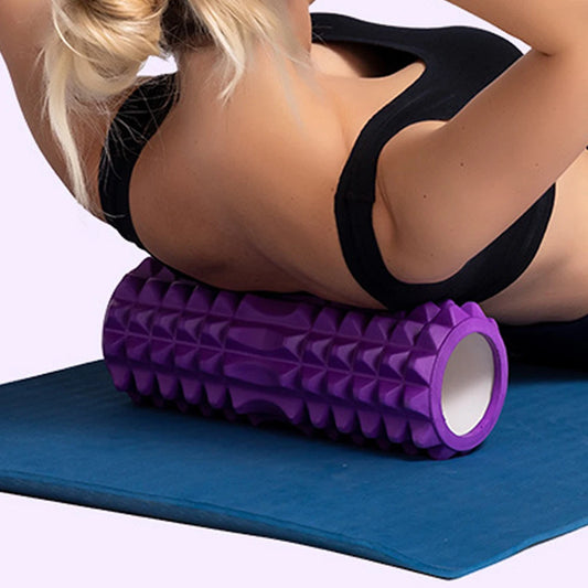 26cm Yoga Column Gym Fitness Pilates Foam Roller Exercise Back Massage Roller Yoga Brick Home Fitness Equipment - VeLuxe Athletics 