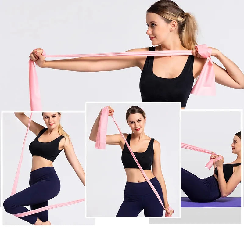 Yoga Sport Resistance Bands Pilates Training Fitness Exercise Home Gym Elastic Band Natural Rubber Latex Yoga Accessories - VeLuxe Athletics 