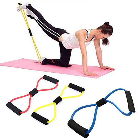 Yoga Resistance Bands Elastic Band Sports Exercise Puller 8-shaped Chest Expander for Body Building Home Gym Fitness Equipment - VeLuxe Athletics 